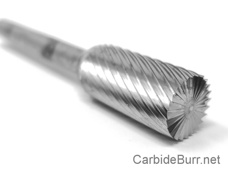 SB-1-S Single Cut Cylindrical End Cut Carbide Bur burr Standard Cut rotary file