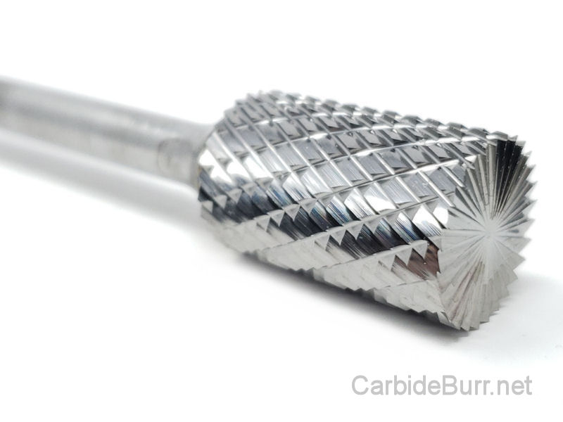 SB5D Cylindrical End Tungsten Carbide Burr Bur Cutting Tool Die Grinder Bit 1/4" 