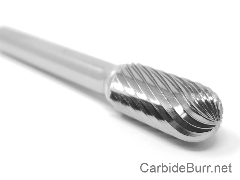 Carbide Burr SA-3DC Solid Carbide 1/4" Shank Bit 3/8"  3/4" Cutting Length 