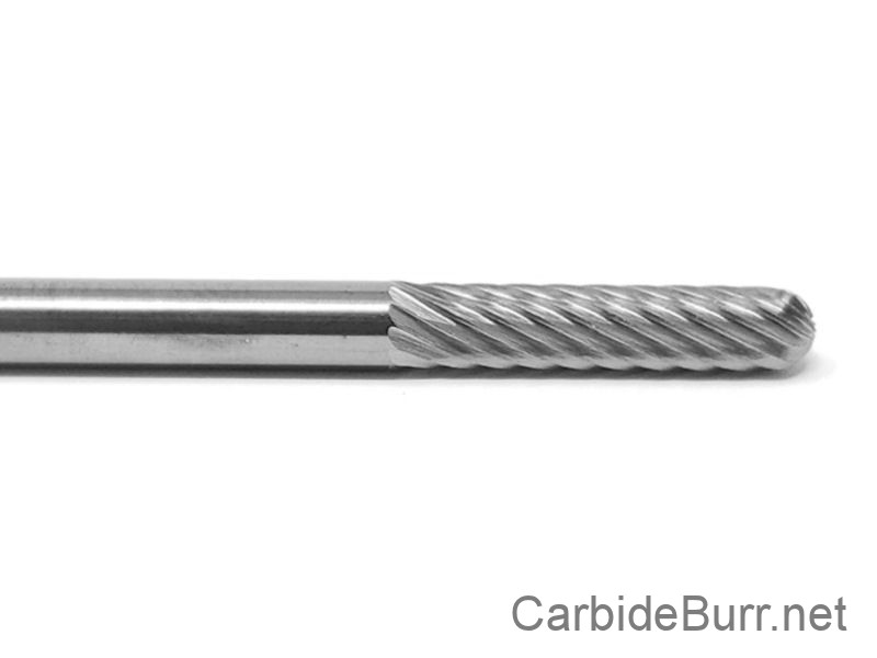 Shape D SD-42L2 Cobra Carbide 10544 Micro Grain Solid Carbide Burr with Ball End 1//8 Cutting Length Pack of 1 1//8 Shank Diameter Single Cut 1//8 Head Diameter