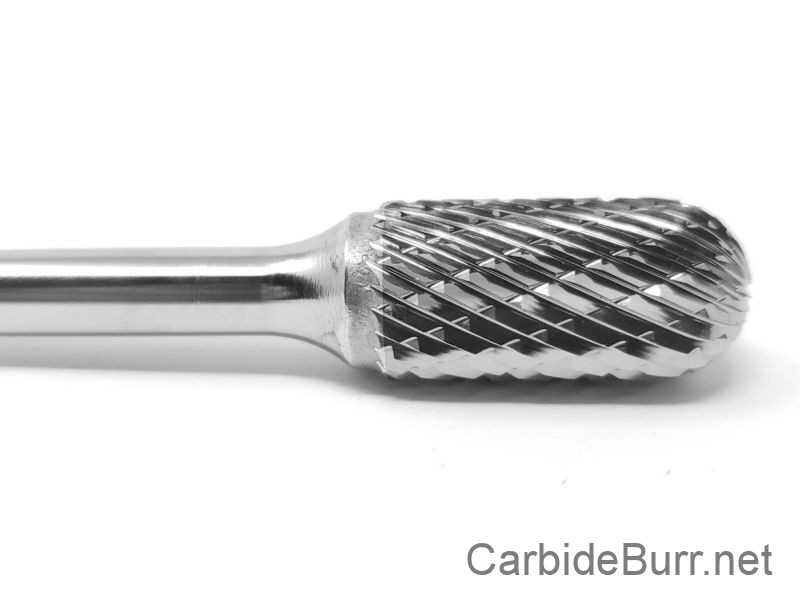 SC-5L6 Cylinder Shape Ball 1/2" Diameter Carbide Burr Single Cut 