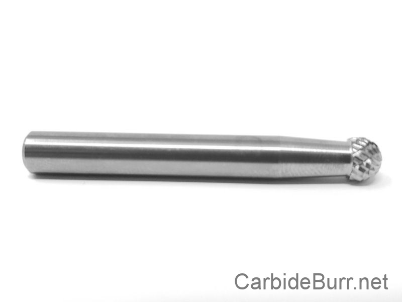 SD41D Ball Shape SOLID Carbide Burr Bur Cutting Tool Die Grinder Bit 1/8"