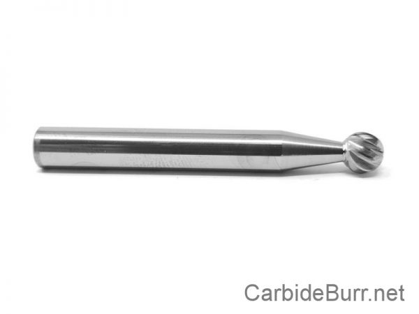 Canadian Tool 5/8" X 1" Aluminum-Cut Carbide Bur – NF Tooth, 1/4" Shaft, Cylindrical Shape, For Soft Metals & Plastics