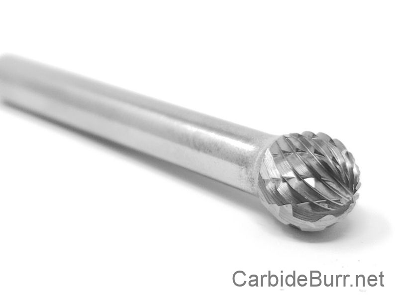 SD14D Ball Shape 3/16" Carbide Burr Bur Tool Die Grinder Bit 1/4" Shank 