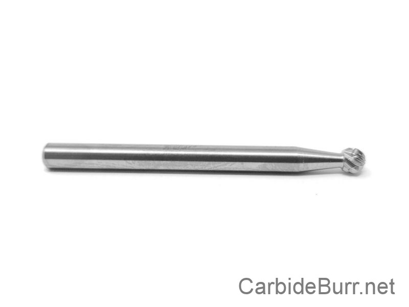 SD42 1/8 X 1/8 Ball End Carbide Burr 1/8 Shank 