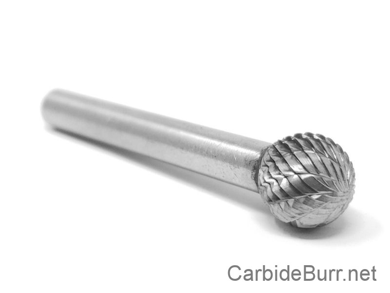 SD5S Ball Shape 1/2" Carbide Burr Bur Tool Die Grinder Bit 1/4" Shank 