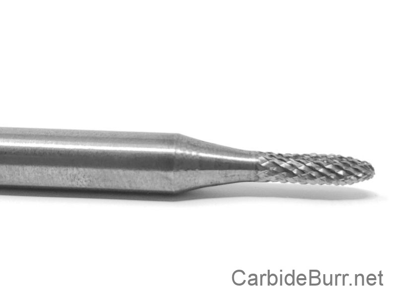 SF11S Tree Shape 1/8" Carbide Burr Bur Tool Die Grinder Bit 1/4" Shank 