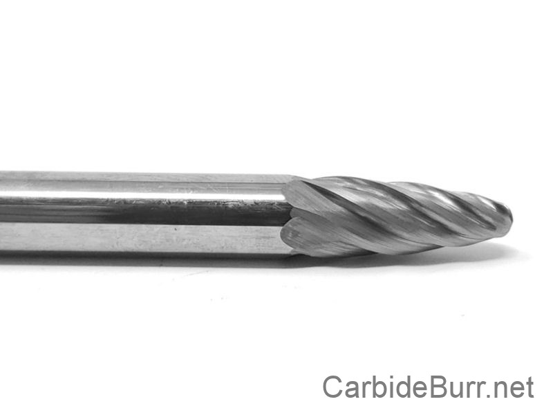 United Abrasives SAIT 45054 Tungsten Carbide Die Grinder Bur SF5 Non-Ferrous/Aluminum Cut 1/2 x 1 x 1/4 