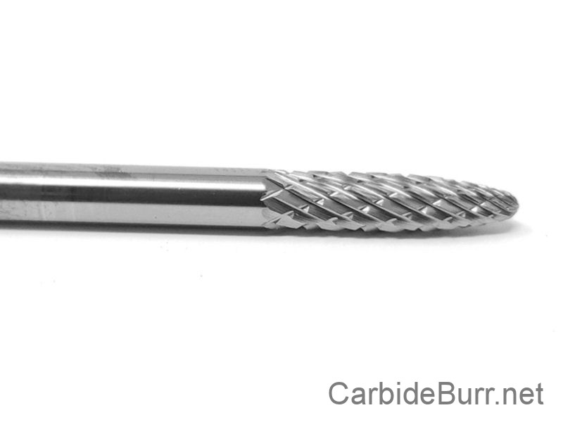 1/8" Diameter 1/8" Shank Cone Shape 90° Carbide Burr Single Cut USA SK-42