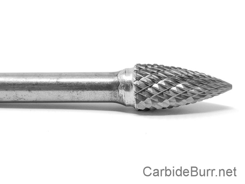 SG-3 Double Cut Carbide Bur Pointed End Tree Shape 3/8” cut Made in USA NEW 