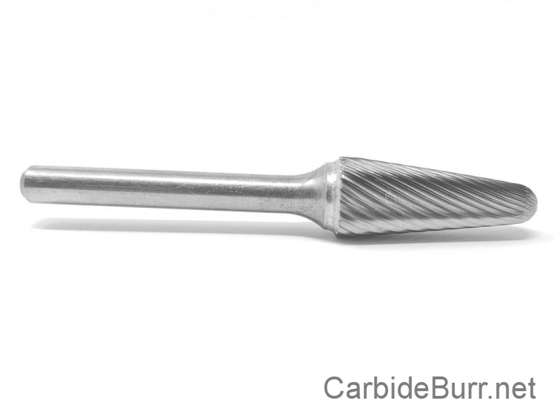 SL-4 Tungsten Carbide Burr 1/2 Inch 14 Degree Taper Shape with 1/4 Inch Shank