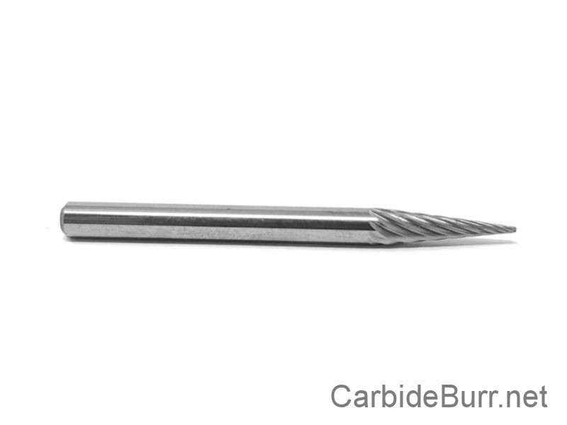 Solid Carbide Bur SM42 10 Burs in Lot Plain Cut--3 mm Shank 